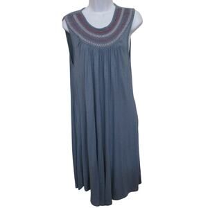 Lane Bryant Mock Neck Shift Dress Women Size 10/12 Blue Sleeveless Pocket New